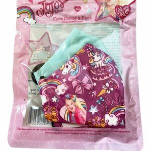 Set of 2 Jojo Siwa Face Masks NWT